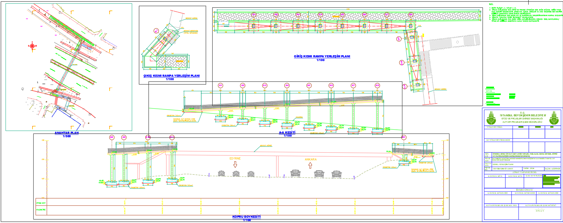 SULTANBEYLİ ATATÜRK CADDESİ MAKBER SOKAK KESİŞİMİ VE SULTANBEYLİ YANYOL 24Y  YAYA ÜST GEÇİT PROJESİ